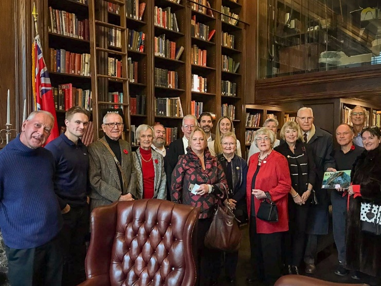 Luncheon participants in the Library of the Royal Canadian Military 
		Museum