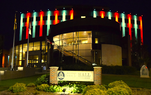 Lights at Lethbridge City Hall