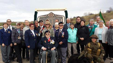 group of the family/guests present at the unveiling