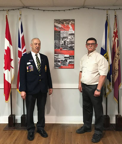 President of Legion Branch #26, Truro, NS Grant O’Leany (L) and Bernard LeBlanc