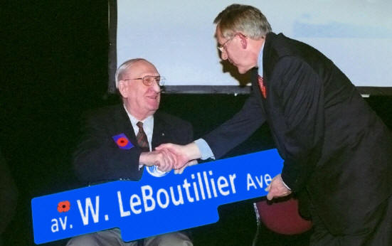 Presentation of the Street Sign to Mr. Boutillier