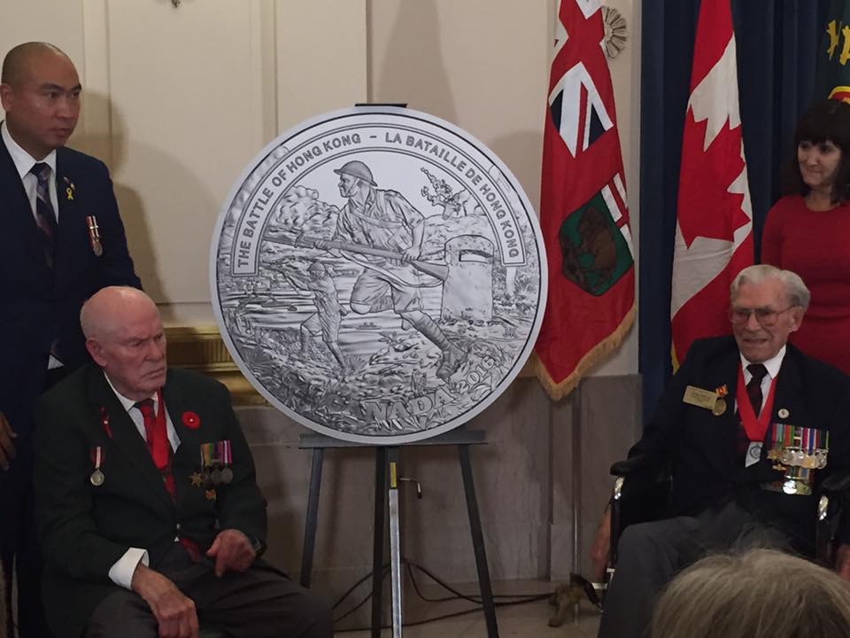 Presentation of Battle of Hong Kong coin