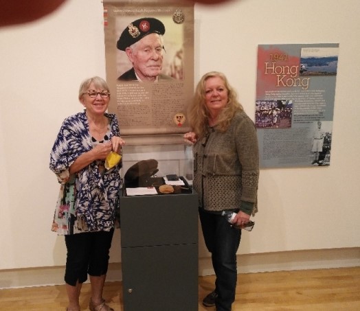 Norma Fuchs and Marilyn Pridgen at Calgary Military Museum