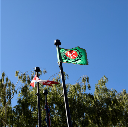 HKVCA Flag at Lethbridge City Hall