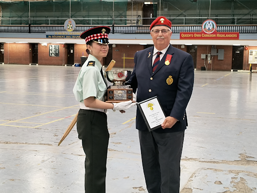 Presentation of trophy to Most Efficient Cadet