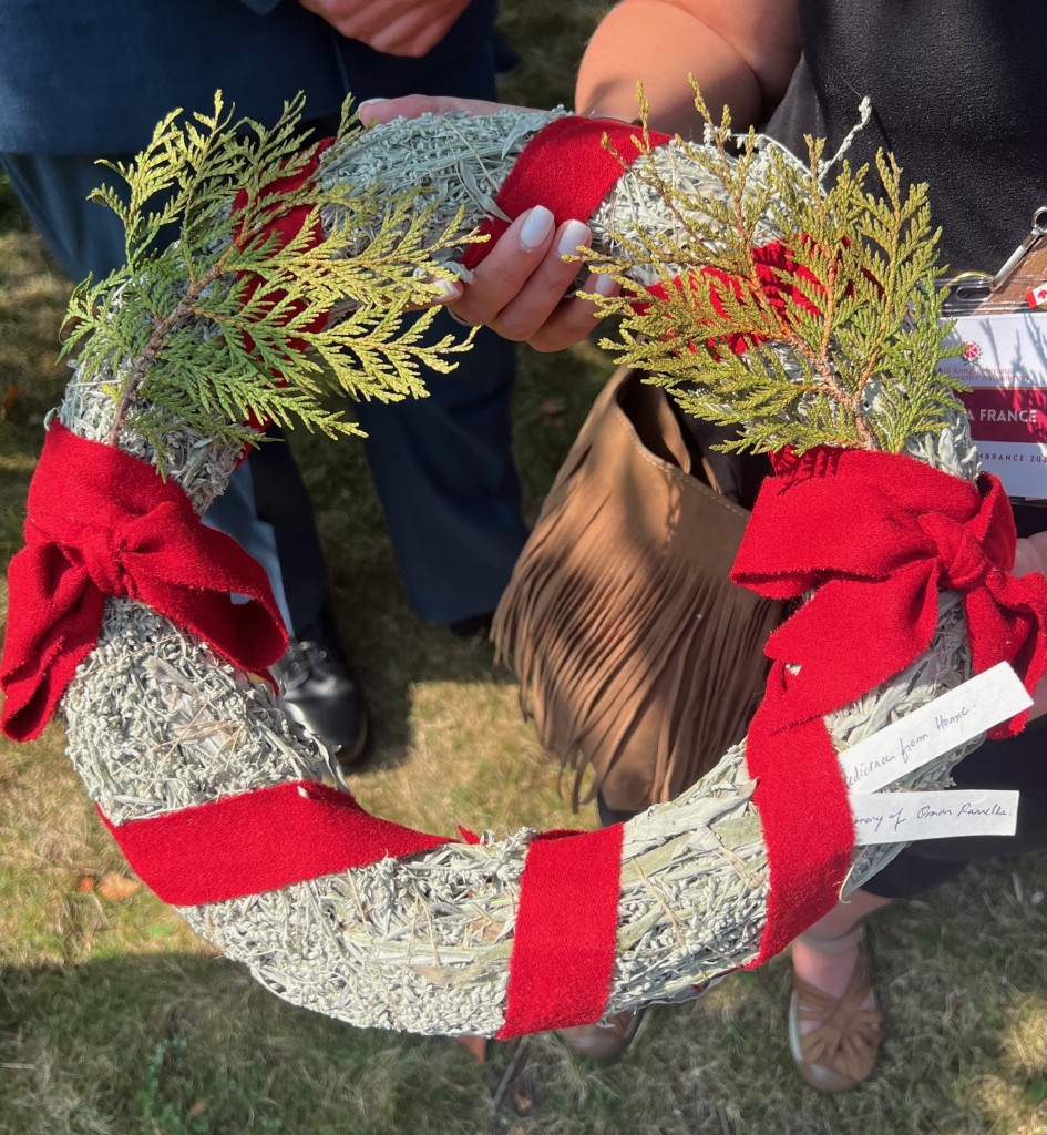 Homemade wreath made of sage and cedar. Click for larger view. Image of homemade wreath made of sage and cedar