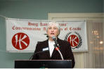 Rev. Vicky Hedelius speaking about the Honour Wreath Program.