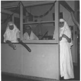 1959 May with nuns in leper colony in Hawaii